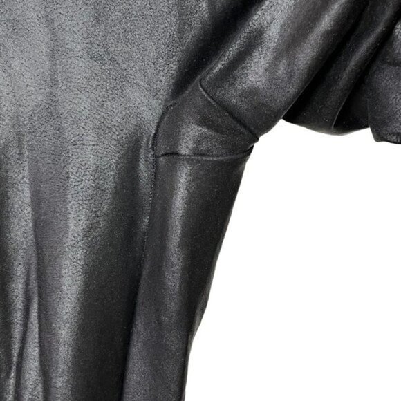 SPANX Faux Leather Moto Leggings Black Women’s Size Small Sculpted Fit - Picture 8 of 12